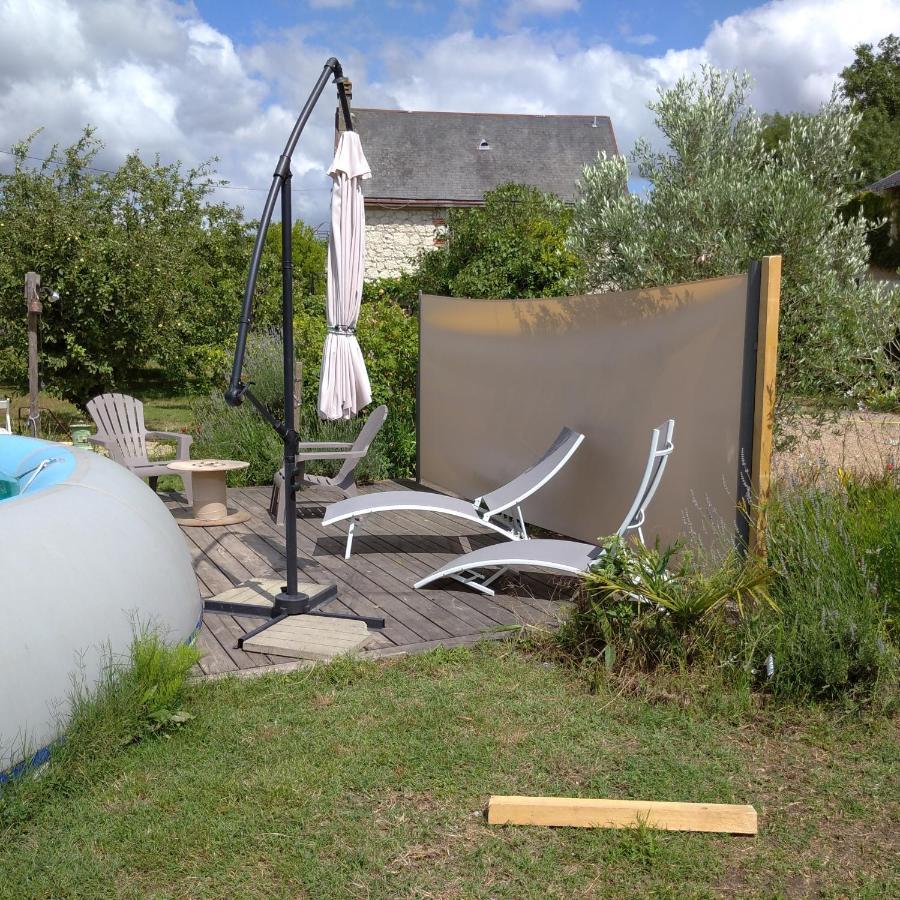 Willa La Roulotte Du Moulin De Palet Baugé Zewnętrze zdjęcie